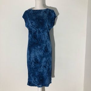 Lauren RL indigo blue dye sleeveless dress small